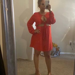 Casual fun red dress, size M